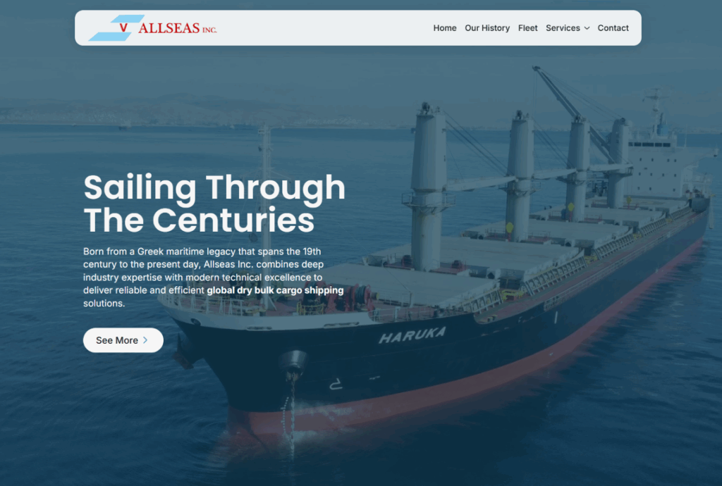 Allseas Inc Website screenshot