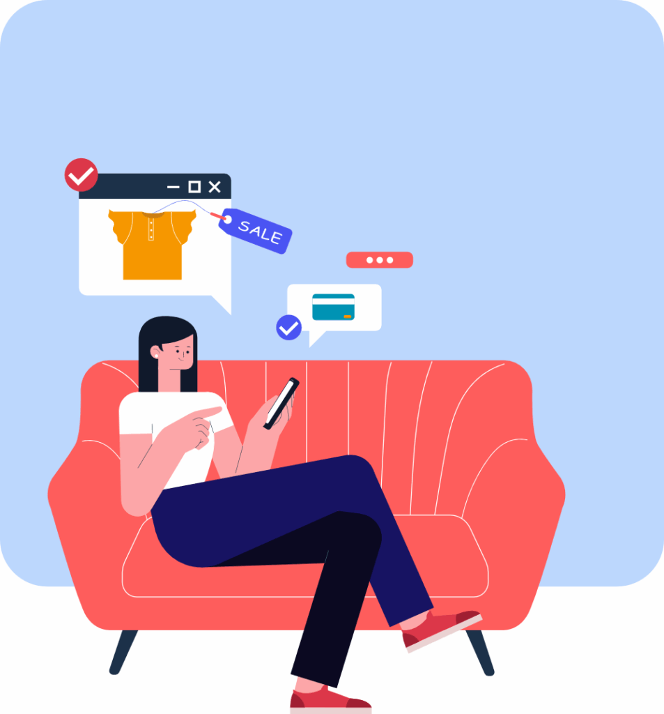 Person browsing products